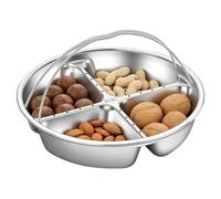 Split Snack Plate - Stainless Steel 316 Snack Bowls, Sectional Snack Plate with Compartments | Serving Tray, Steam Plate, Fruit Bowl for Home, Family Evenings, Friends Meetings, Camping & Picnics