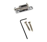 Split-structured electric guitar bridge that allows individual strings and precise pitch settings in a musical split bridge