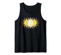 Split Sun Design Old Aesthetic Vaporwave Edgy Distressed Tank Top