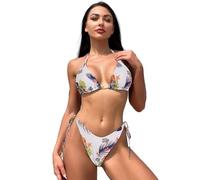 Split Swimsuit Thong Comfortable 2-Pieces Strappy Swimming Suit Wrap High Cut Beachwear String Bikinis Set Fashionable Beachwear