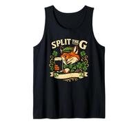 Split The G Fox St Patricks Day Irish Beer Ireland Graphic Tank Top
