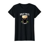 Split The G Irish Beer Tees St Patricks Day Pub Tee Value Graphic T-Shirt, Women, Black, L