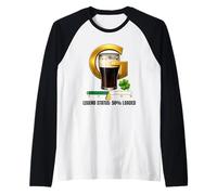 Split The G Legend Status 50% Loaded St Paddy's Day Shamrock Raglan Baseball Tee