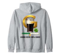 Split The G Legend Status 50% Loaded St Paddy's Day Shamrock Zip Hoodie
