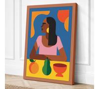 Split-Tone Portrait Modern Canvas Wall Art Print 18x12 Inch (46 x 30 cm)