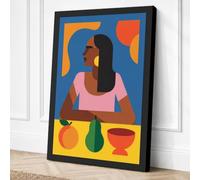 Split-Tone Portrait Modern Canvas Wall Art Print 18x12 Inch (46 x 30 cm)