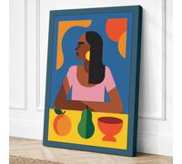 Split-Tone Portrait Modern Canvas Wall Art Print 18x12 Inch (46 x 30 cm)