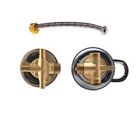 Split Two Piece Shower Mixer Valve Faucet G1/2" Brass Connector 2/3/4/5 Way Output Diverter Tap for Shower Cabin Column, Ceramic Cartridges, Send 30cm Connection Pipe, 2 Handles(3 Output,Intubation)