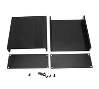 Split Type Aluminum Electronic Enclosure, 54x145x150mm Black DIY Project Box, Wire Drawing Surface PCB Housing for Printed Circuit Board and Electronic Products