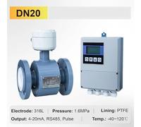 Split-Type Electromagnetic Flow Meter For Conductive Liquid Pipeline DN10 DN50 Sewage Water Flanged Remote Transmitter(DN20)