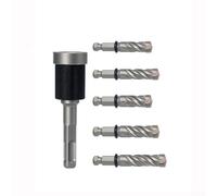 Split-Type Limiting Hammer Drill Bit, 101 mm, Quick Change Carbide for Concrete & Anchors, Adjustable Depth Control, for Construction & DIY(round handle 6pc)