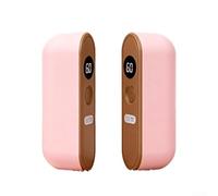 Split type magnetic suction hand warmer with 3000mAh capacity, double sided heating, and advanced battery technology for extended warmth (pink)