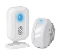 Split Type Motion Sensor Welcome Chime, 1 Receiver +1 Infrared Transmitter Wireless Door Entry Alert, Visitor Greeting Reminder for Retail Shop Convenience Store Business