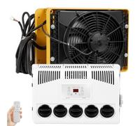 Split Type RV Air Conditioner 12V/24V Truck Air Conditioner, Cab Electric AC Unit for Camping Vehicles, Trucks, RVs, Trailers, Excavators, Vans, Parking Air Conditioners with Remote Control