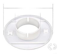 Split Type Wall Hole Cover Decorative Insert for AC Pipe and Cable, 34mm-170mm Adjustable PP Snap-On Plate, White Finish for Home and Commercial Use(G)