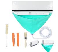Split Unit Wash Bag - Waterproof Wash Cover Kit, Dust Catching Guard | Wide-Access Aircon Cleaning Sleeve, Drainage Hose Feature, Professional Maintenance Use in Offices, Rooms, Workshops