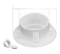 Split Wall Cover Insert for Air Conditioner Pipe Gaps 34mm to 170mm Diameter Constructed from Polypropylene for Long Service Life (X)