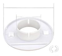 Split Wall Cover Insert for Air Conditioner Pipe Gaps 34mm to 170mm Diameter Constructed from Polypropylene for Long Service Life (F)