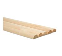 Split Wood Dowel Rods 12 Inch x 1/2 Inch Short Wooden Dowels, Pack of 25 Unfinished Fluted Molding Trim for DIY & Dowel Feature Wall, by Woodpeckers