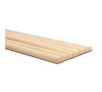 Split Wooden Dowel Rods 36-inch x 5/8-inch, Pack of 10 Unfinished for Slatted Wood Panel Crafts & DIY Accent Wall, by Woodpeckers