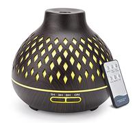 SPLITSKY 400ML Oil Diffuser, Aroma Diffuser with Remote Control, Essential oil diffusers Air scent Humidifier, Electric Nebulizer with 7 LED Light Colors for Bedroom, Home