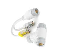 Splitter 45 Single Network Line Use 2 Devices 1 inch on Ethernet Power for 2 Devices