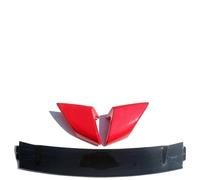 Splitter ABS Spoiler Three Parts Or Four Car Boot Cover Rear Wing For Civic FD2 2006 2007 2008 2009 2010 2011 Car Tail Wing(Red Middle black)