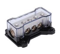 Splitter Distribution Block, Akozon Power Distribution Block 0GA in 4GA Out Amp Power Distribution Block Universal For Car Audio