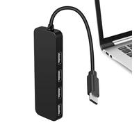 Splitter - Multiple Ports, Function Expander | 4-Port Hub Compatible with Laptops, Flash Drives, 2.0, 3.0, Type-C 3.0, Data Transfer Adapter, File Sharing, Expansion