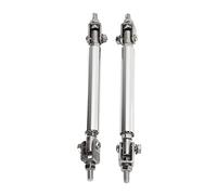 Splitter Strut Rods, Adjustable Stainless Steel Universal 2 Pcs High Strength Silver Bumper Protector Lip Rod Splitter 7.5cm for Car,body kit