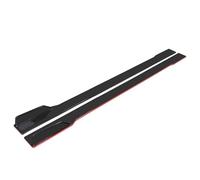 Splitter Winglet Side Wing For Civic For Benz For BMW ABS 2M/2.2M Car Universal Side Skirts Extension Rocker Panels Lip Splitters 6PCS Side Spoiler Side Skirt Extension(Black red 2.2m)