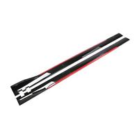 Splitter Winglet Side Wing For Civic For Benz For BMW ABS 2M/2.2M Car Universal Side Skirts Extension Rocker Panels Lip Splitters 6PCS Side Spoiler Side Skirt Extension(1Black red 2.2m)