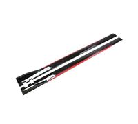 Splitter Winglet Side Wing Universal 2.2M/2m Car Side Skirts Extension Spoiler Rocker Panels Lip Splitters ABS Side Spoiler Car Accessories Side Skirt Extension(Black red 2m)