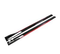 Splitter Winglet Side Wing Universal 2.2M/2m Car Side Skirts Extension Spoiler Rocker Panels Lip Splitters ABS Side Spoiler Car Accessories Side Skirt Extension(1Black red 2.2m)