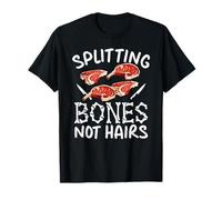 Splitting Bones Not Hairs - Meat Cutter BBQ Grilling Butcher T-Shirt