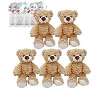 Splodge Teddy Bear Making Parties - 5 x 10-inch /25cm Toffee the Brown Bears Party Pack - no sew