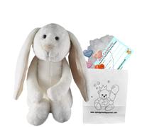 Splodge Teddy Parties - White Flopsy Bunny Soft Plush Toy - 10 inch / 25cm - Build your own Teddy Bear - Party Kit