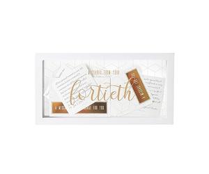 Splosh 40th Message Box - Personalised Keepsake Box, Sentimental 40th Birthday Gifts for Women and Personalised Memory Box for any Special Occasion, Heartfelt 40th Birthday Decoration