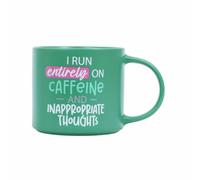 Splosh Cheeky Caffeine Mug - Funny Coffee Cup with Humorous Sayings and Messages Unique Gift Ideas for Her and for Him Coffee & Tea Lovers Family Home Office Gift 435ml