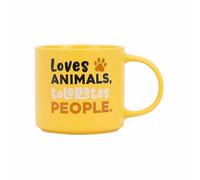 Splosh Cheeky Loves Animals Mug - Funny Coffee Cup with Humorous Sayings and Messages Unique Gift Ideas for Her and for Him Coffee & Tea Lovers Family Home Office Gift 435ml