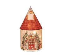 Splosh Christmas Collectable Light Up House Santa's Workshop in Light Red Splosh Light Red
