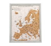 Splosh Desktop Travel Map Europe Pin Cork Board With Pins 27 X 22Cm