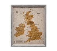 Splosh Desktop Travel Map Uk & Ireland Pin Cork Board With Pins 27 X 22Cm
