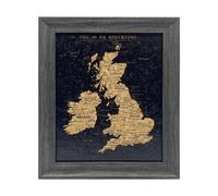 Splosh Desktop Travel Map Uk & Ireland Pin Cork Board With Pins 30Cm X 24.5Cm