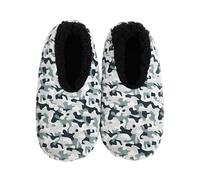 Splosh Men's Camo Army Slippers | UK 5 6 7 8 9 10 11 Fluffy Slippers for Men | Soft, Cozy & Machine Washable with Anti-Slip Sole, Fun Dad Gift