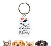 Splosh Pet Keyring Best Friend Has Paws. Personalised Key Ring for Her & Him. Cat & Dog Mum Gifts.