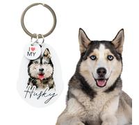 Splosh Pet Keyring Husky - Personalised Dog Key Ring and Chain - Customised Gifts for Dog Lovers - Key Rings and Tags - Accessories