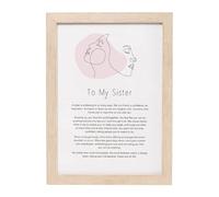 Splosh Sister Gift of Words Sentimental Frame. Picture Frame Friendship Gifts for Women. Aesthetic Room Decor. Minimalist Bedroom Accessories, Bathroom Decor, Living Room Accessories & Wall Decor.…