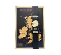 Splosh UK & Ireland Travel Map Pin Board - Black Cork with Gold Frame XL Framed Holiday Tracker Bucket List Gift with 100 Push Pins for Marking Past and Future Adventures Desk or Wall 45 x 31 cm