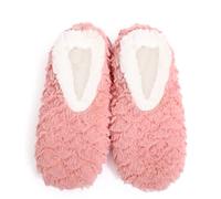 Splosh Women's Classic Black, Pink Petal Slippers - Soft Fabric, Memory Foam Lined, Anti-Slip, Open Toe, No Closure, Adult Women's SLIPPER